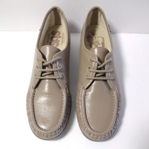 SAS Women's Siesta Handsewn Lace-Up Comfort Mocassins Leather loafers Mocha